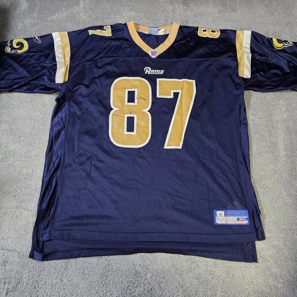 Reebok Mens XL Jersey St Louis Rams Navy Blue Ricky Proehl 87 NFL Equipment 7009